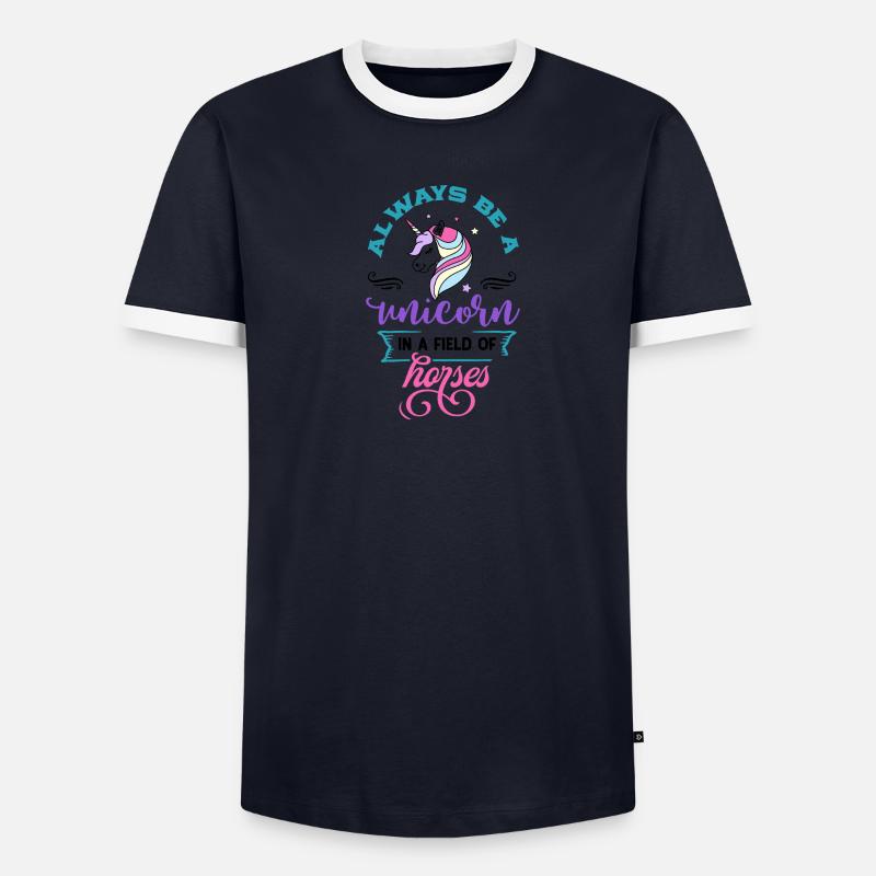 Sei immer ein Einhorn Männer Kontrast-T-Shirt