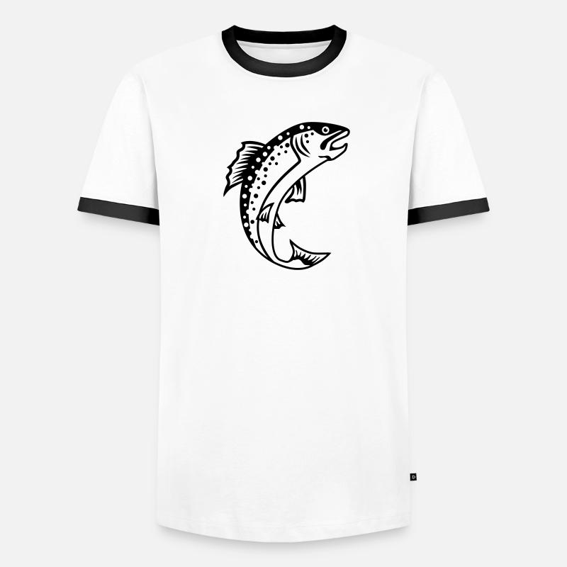 Forelle Männer Kontrast-T-Shirt