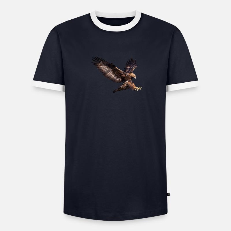 Flying-Eagle Männer Kontrast-T-Shirt