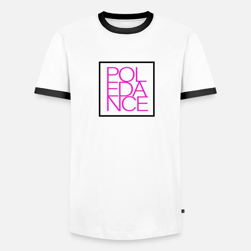 Pole Dance Text - Quadrat Männer Kontrast-T-Shirt