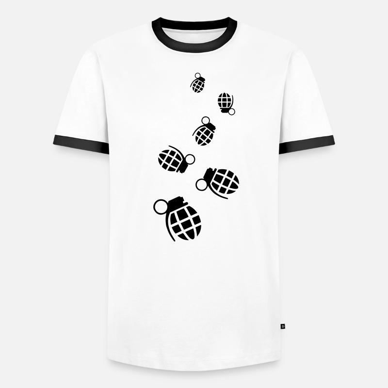 Grenade weapon icon Men's Ringer Shirt