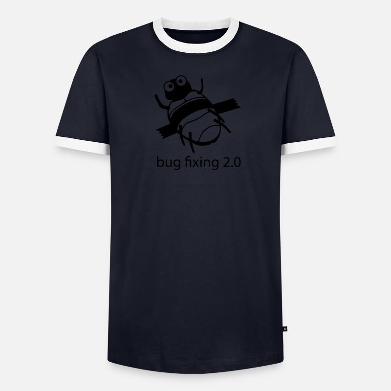 bug fixing einfarbig Männer Kontrast-T-Shirt