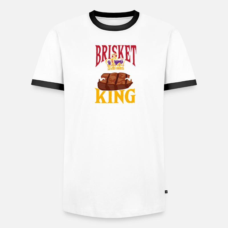 Grillfleisch Geräuchertes Rindfleisch Fleisch Männer Kontrast-T-Shirt