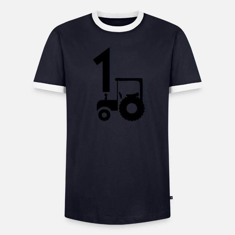 Traktor 1 Männer Kontrast-T-Shirt