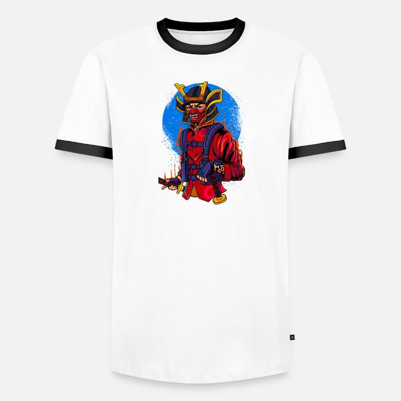 Samurai Männer Kontrast-T-Shirt
