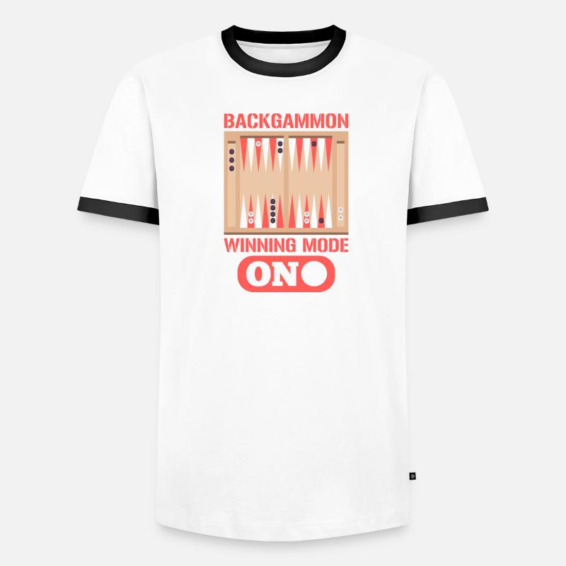 Backgammon Winning Mode On Board Gaming Men's Ringer Shirt