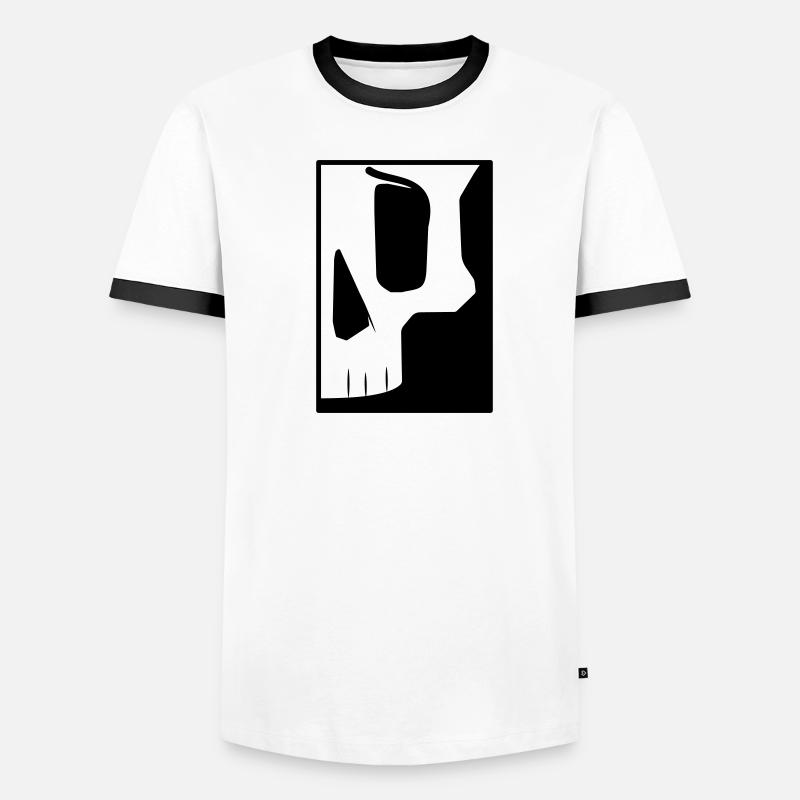 Skull Männer Kontrast-T-Shirt