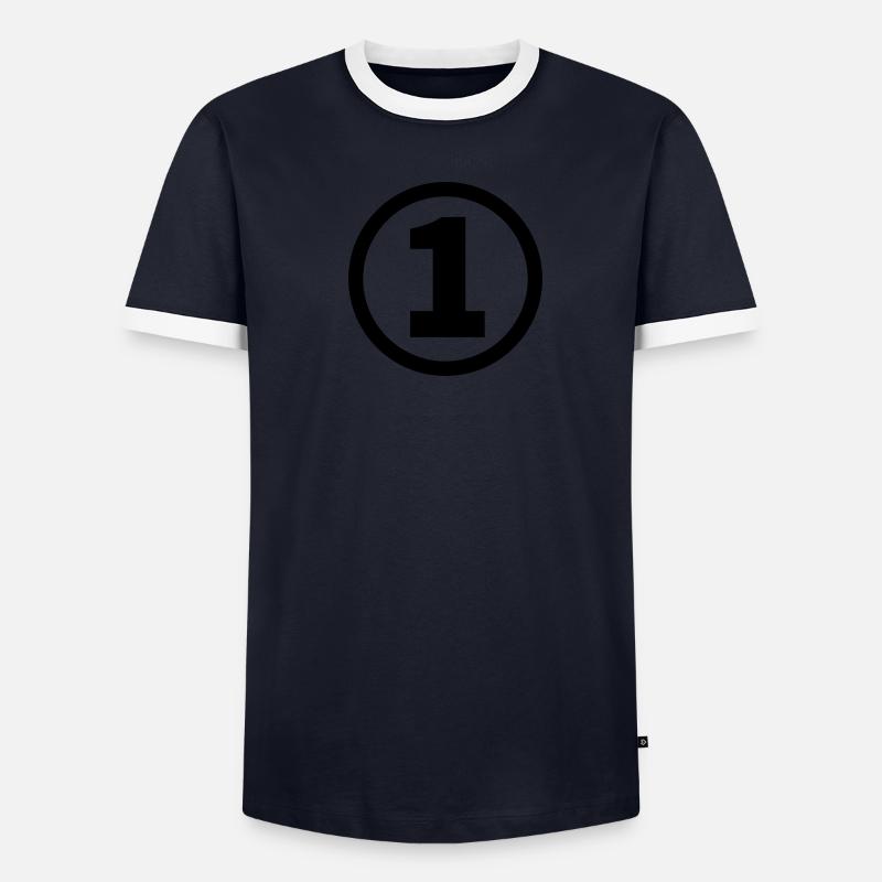 Nummer eins Männer Kontrast-T-Shirt