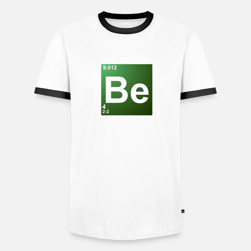 BE - Élément de chimie du béryllium 4 T-shirt contrasté Homme
