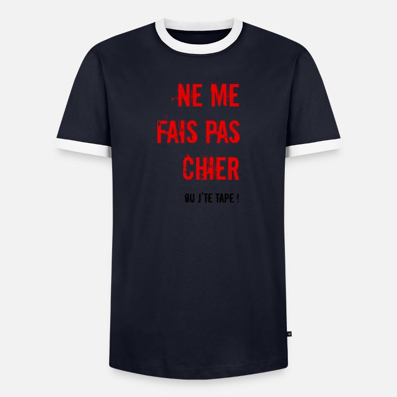 Me fais pas chier T-shirt contrasté Homme