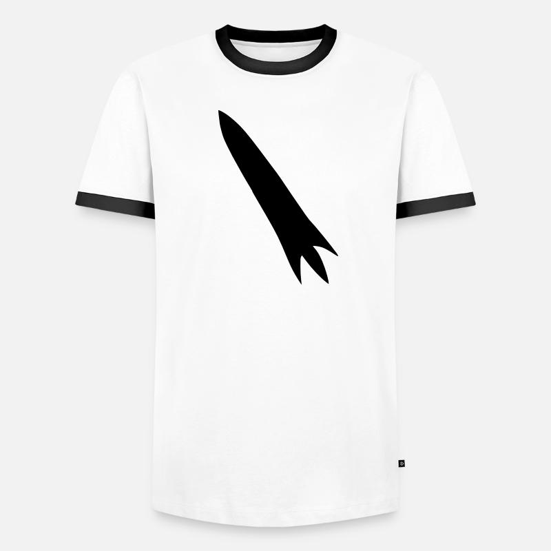 Vecteur de vol spatial spatial de fusée spatiale T-shirt contrasté Homme