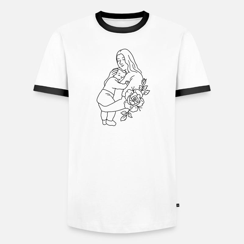 Bébé Mère T-shirt contrasté Homme