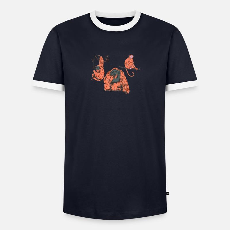 Singe T-shirt contrasté Homme