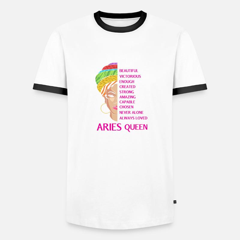 Sternzeichen Widder Männer Kontrast-T-Shirt