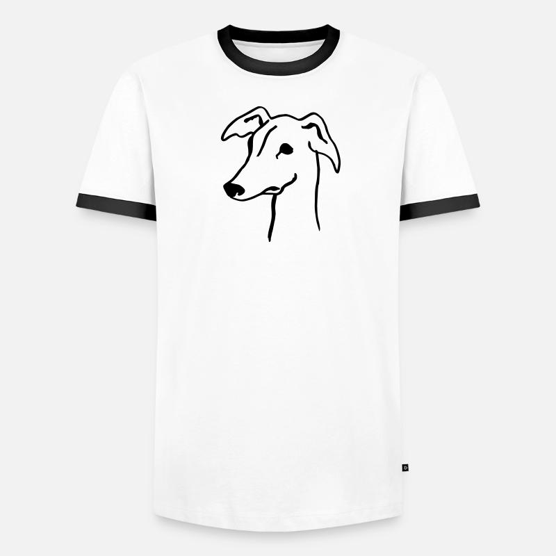Windhund Männer Kontrast-T-Shirt