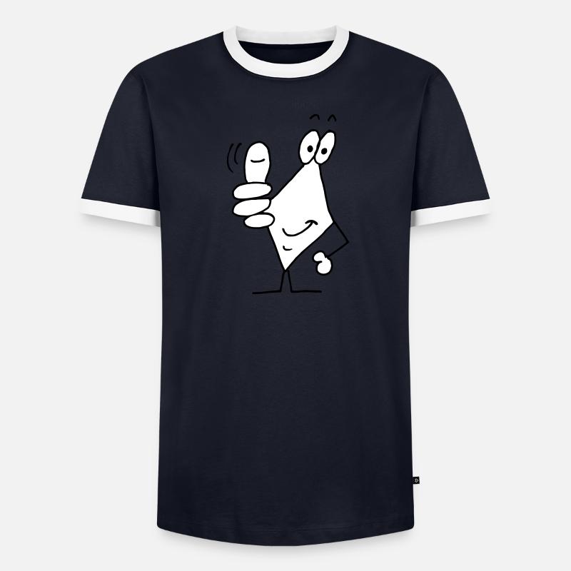 Daumen hoch Männer Kontrast-T-Shirt