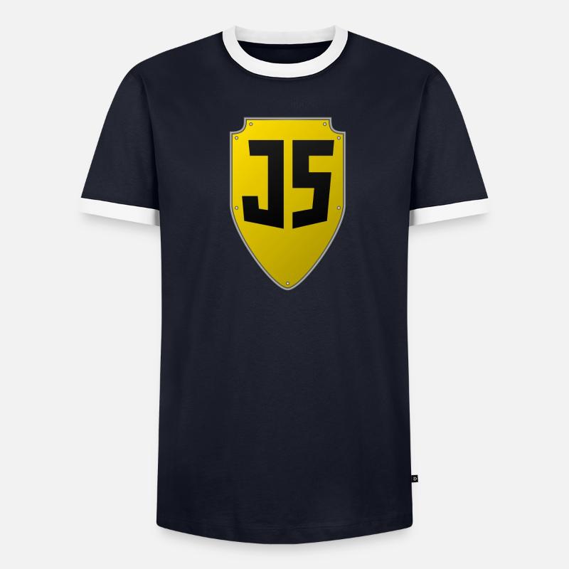 JavaScript-Schild Männer Kontrast-T-Shirt