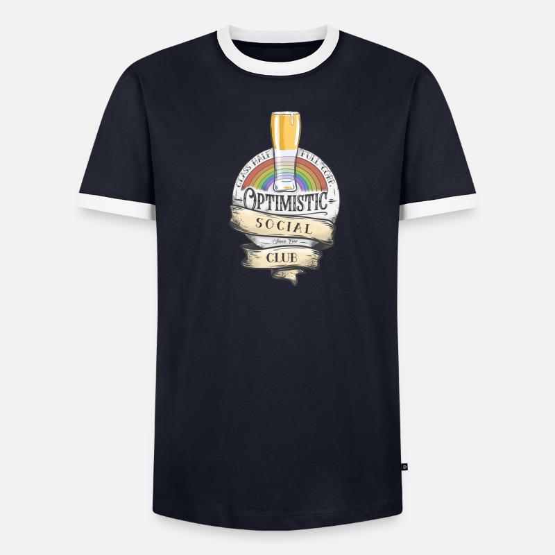 Optimistisch Männer Kontrast-T-Shirt
