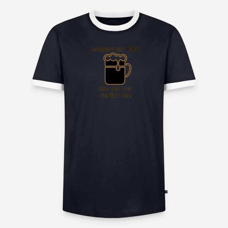 Bier Männer Kontrast-T-Shirt