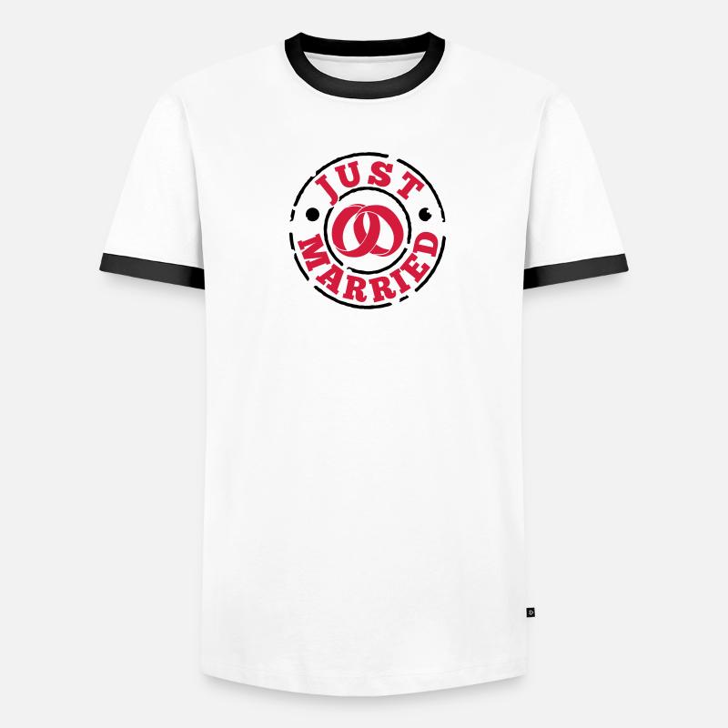 just_married T-shirt contrasté Homme
