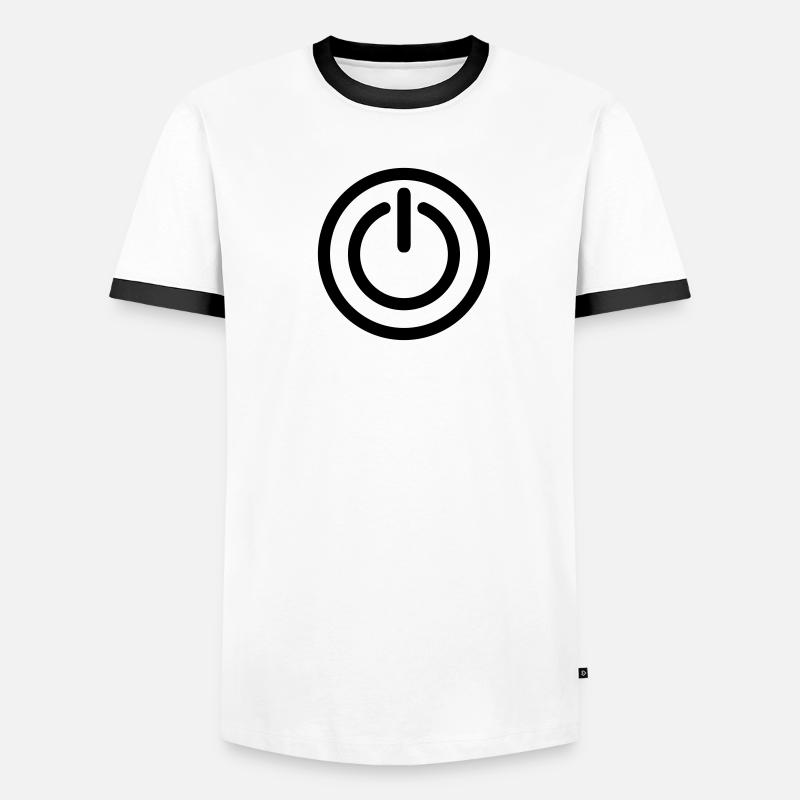 Power on Computer Button T-shirt contrasté Homme