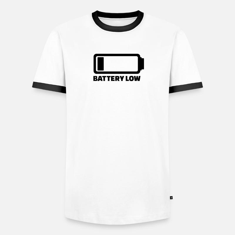 Batterie Männer Kontrast-T-Shirt