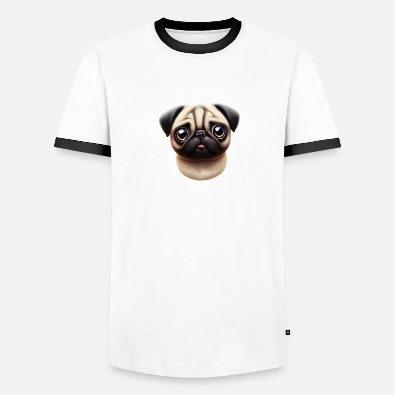 Pug Style Artwork Men's Ringer Shirt