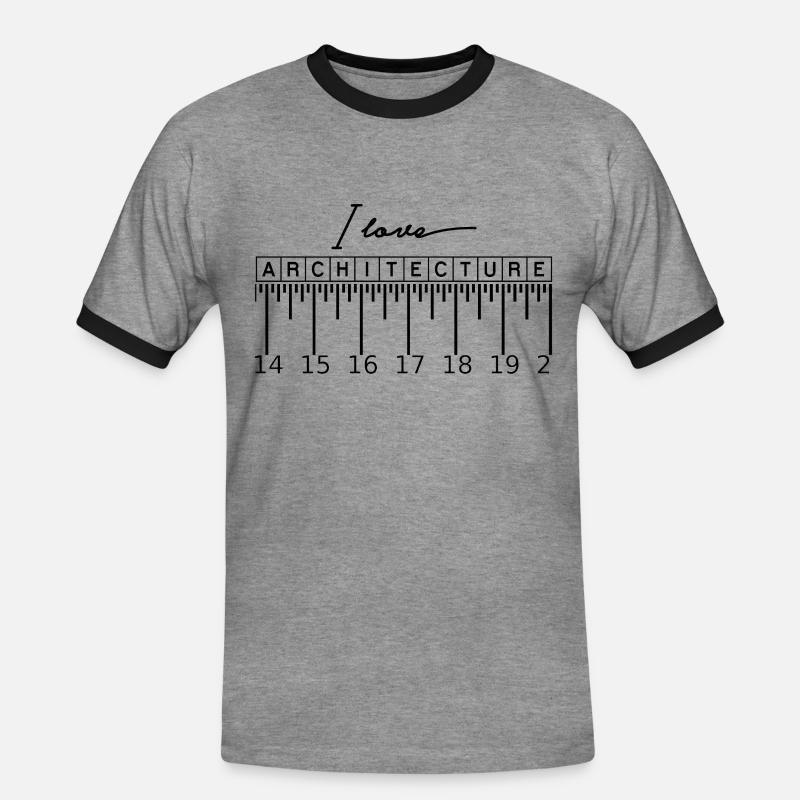 Architect Architect Architect Architect - Men's Ringer Shirt - heather grey/black