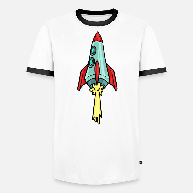 Fusée navette spatiale Vaisseau Spatial Astronaut Espace T-shirt contrasté Homme