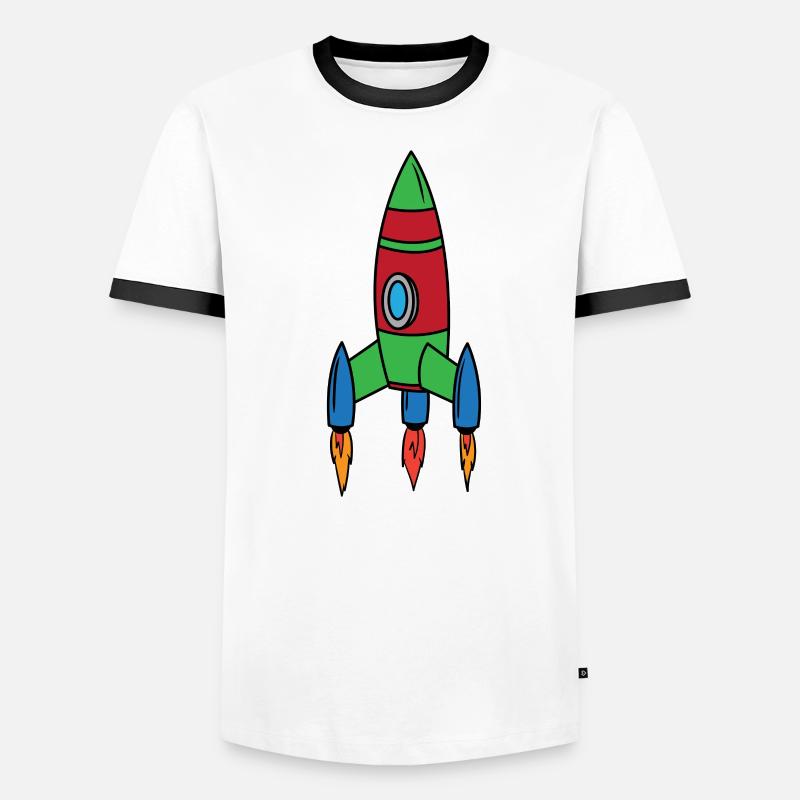 Fusée navette spatiale Vaisseau Spatial Astronaut Espace T-shirt contrasté Homme