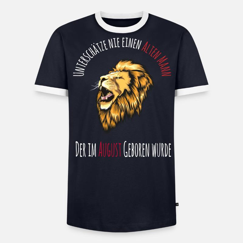 Geburtstag Sternzeichen Löwe Mann August Männer Kontrast-T-Shirt