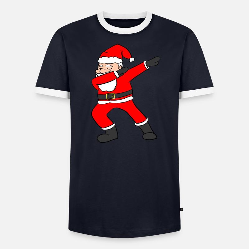 Tamponner santa T-shirt contrasté Homme