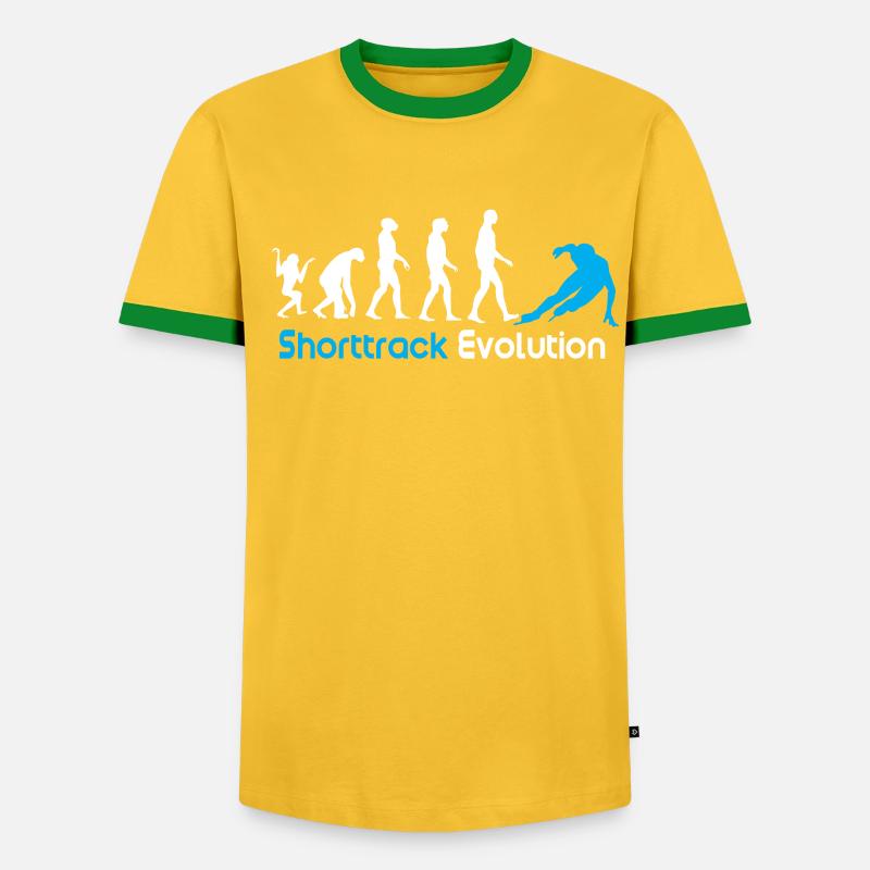 Shorttrack Evolution - Männer Kontrast-T-Shirt - undefined