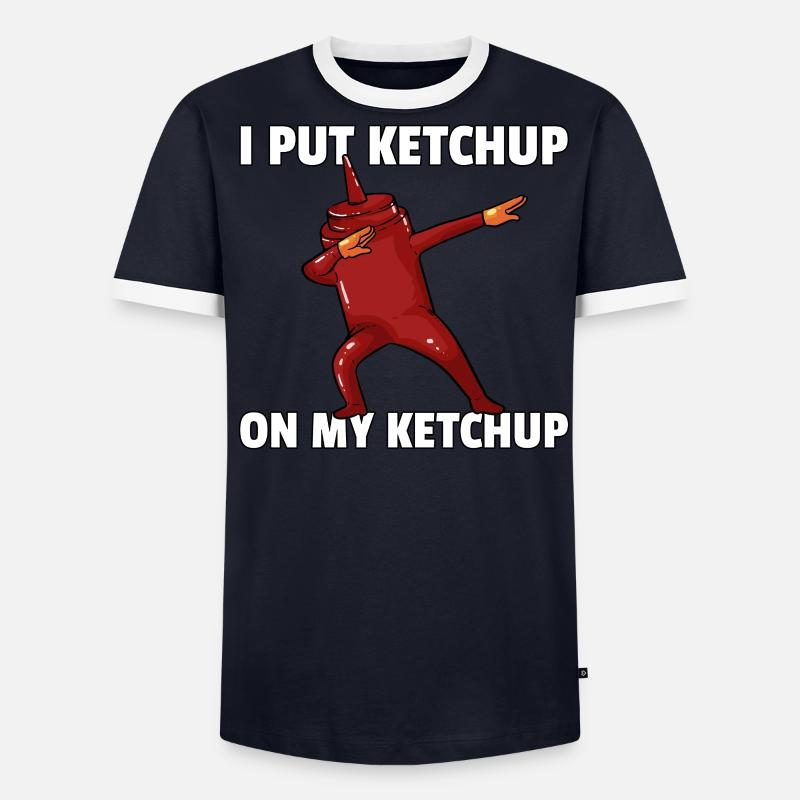 Dabbing Ketchup Sauce Tomate Dab T-shirt contrasté Homme