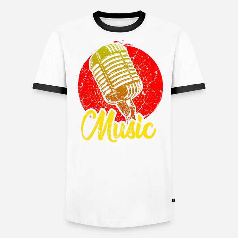 Microphone Singer Singer Musical Singing Men's Ringer Shirt
