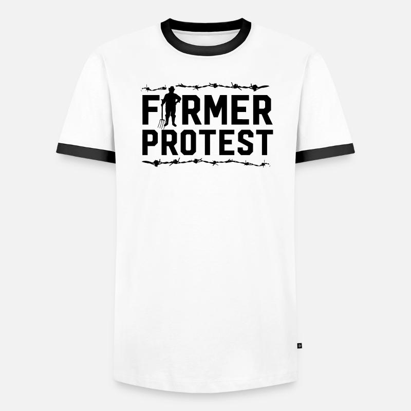 Bauernprotest Bauer Demonstration Männer Kontrast-T-Shirt
