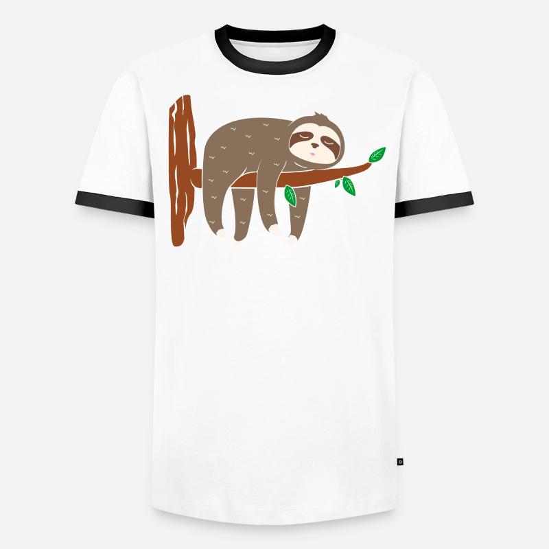 Sloth tree branch trunk Men's Ringer Shirt