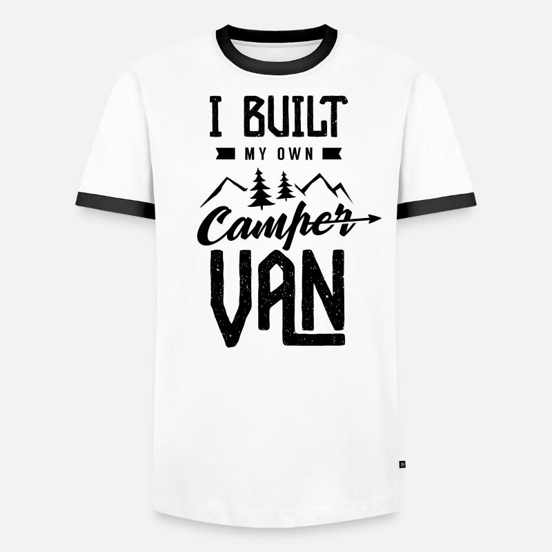 Équipe Auto construction Campervan auto-construit camping-car T-shirt contrasté Homme
