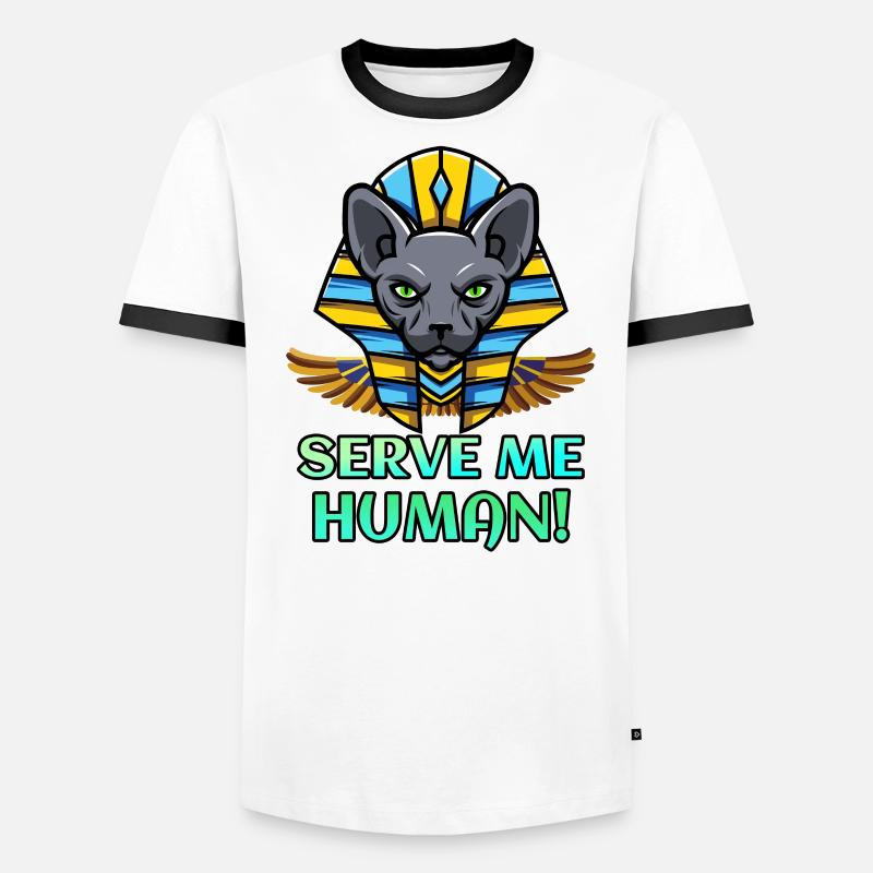 Chat Sphynx Pharaon chat égyptien T-shirt contrasté Homme