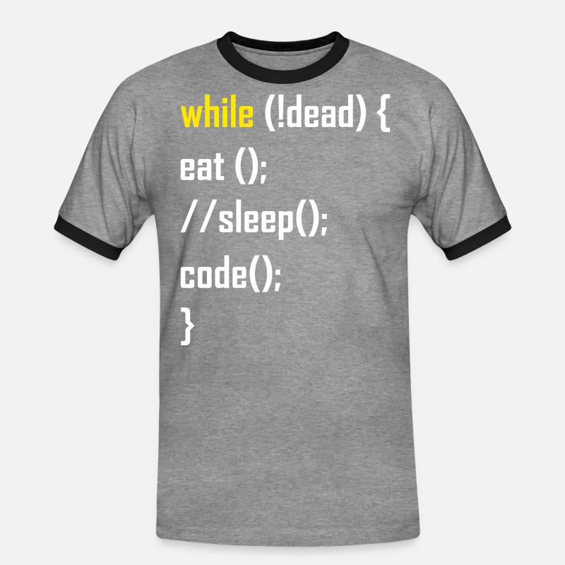 Programmer programming gift - Men's Ringer Shirt - heather grey/black