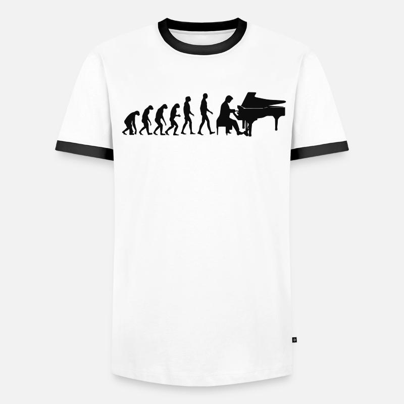 Evolution pianiste T-shirt contrasté Homme