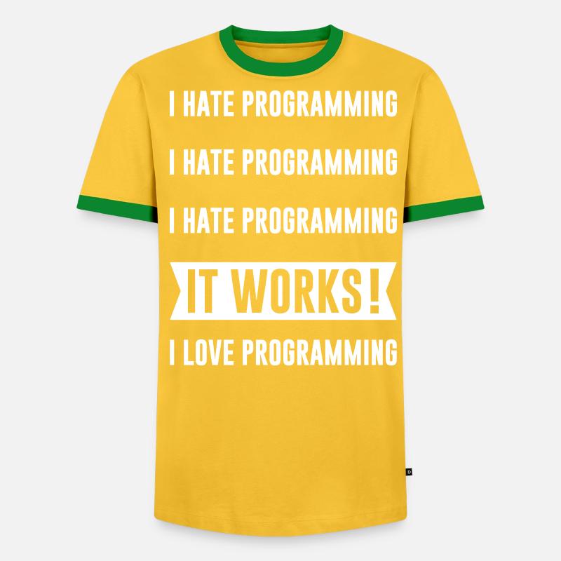 Programmeur - I HATE PROGRAMMING - T-shirt contrasté Homme - undefined