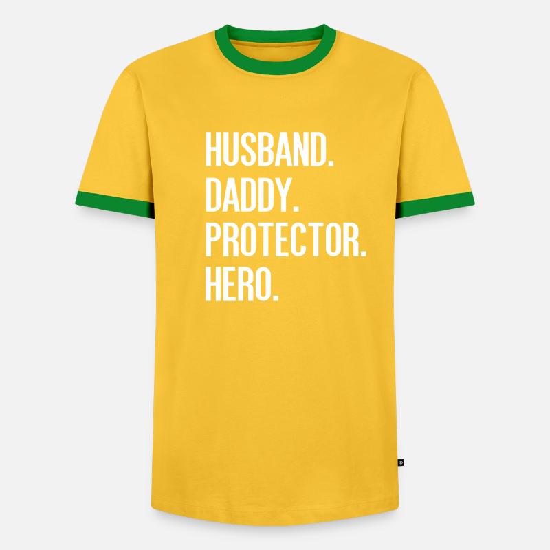 EHEMANN DADDY PROTECTOR HERO - Männer Kontrast-T-Shirt - undefined