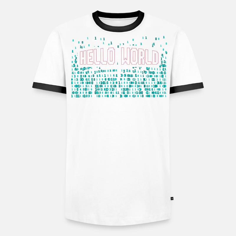 Hello World Computer Scientist Gift Männer Kontrast-T-Shirt