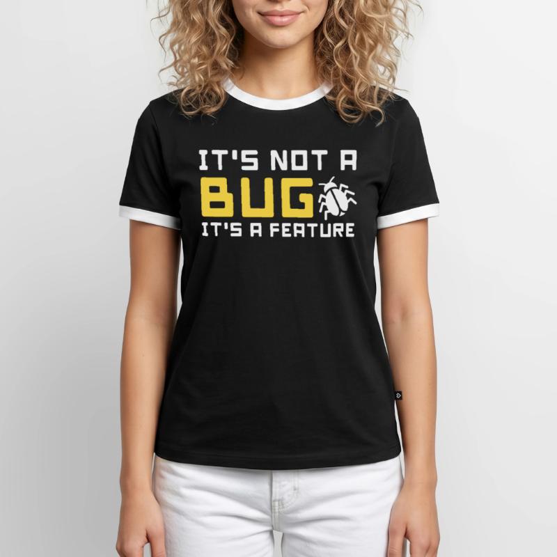 bug feature informatik code programmierer programm Männer Kontrast-T-Shirt