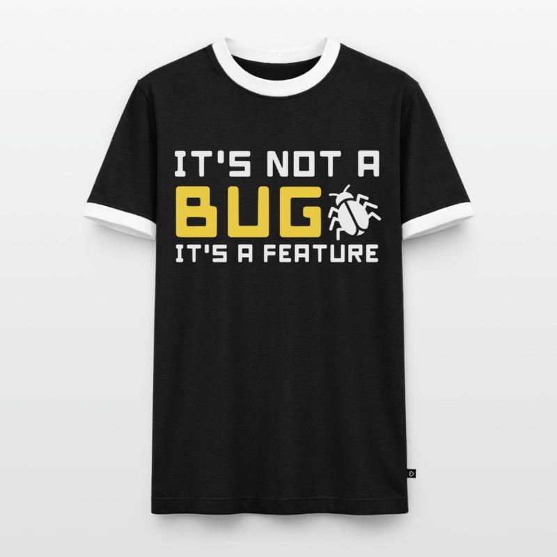 bug feature informatik code programmierer programm Männer Kontrast-T-Shirt