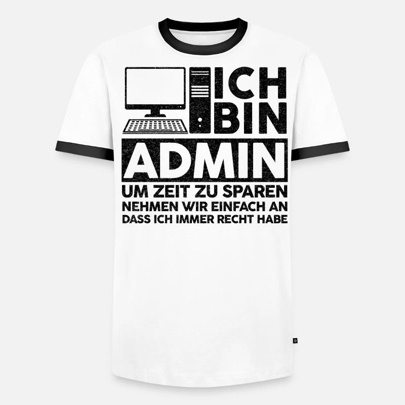 Admin IT Experte Informatik Informatik Lustige Spr Männer Kontrast-T-Shirt