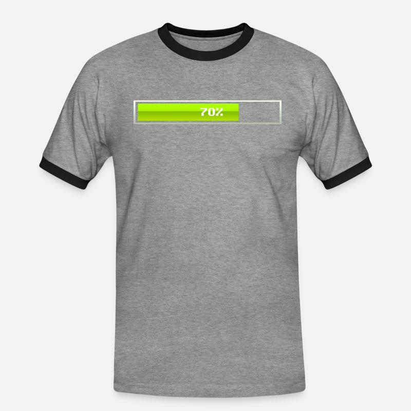 Loading bar is loading - Men's Ringer Shirt - heather grey/black