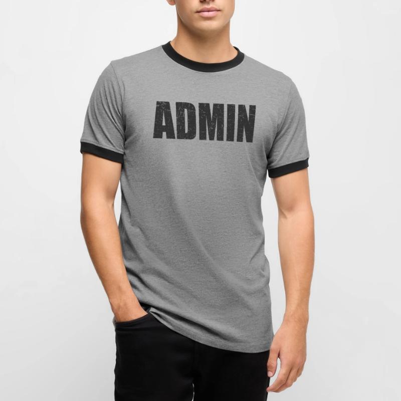 admin Programmierer Linux IT Geschenkidee Männer Kontrast-T-Shirt