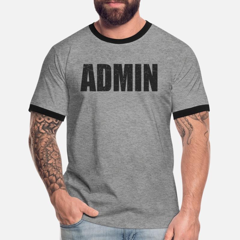 admin Programmierer Linux IT Geschenkidee Männer Kontrast-T-Shirt